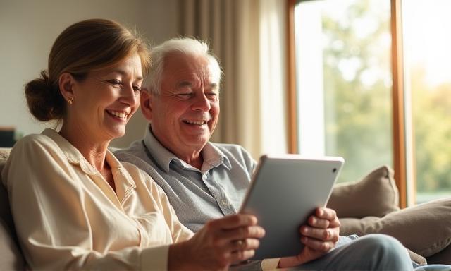 Compassionate senior care interaction representing target market focus